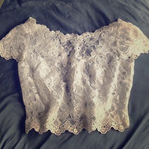 BHLDN Tadashi Shoji lace topper small